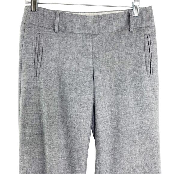 J.Crew City Fit Gray Lined Wool Blend Wide Leg Flare Pants Trousers size 2 - Picture 2 of 8